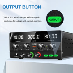 Fuente de alimentación de CC NICE-POWER SPS-H3010 de 30 V y 10 A con galvanoplastia y pantalla de cuatro dígitos en color negro para mantenimiento profesional.