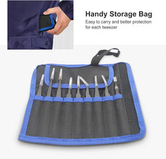 9PCS Precision Tweezers Set 7