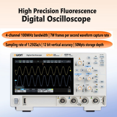 Digital Oscilloscope High Precision Fluorescence 4-channel 70MHz 100MHz bandwidth 1.25GSa/s 50Mpts storage depth