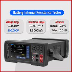 Battery lmpedance Tester Benchtop 0.0001mΩ ~ 3.3000kΩ 0.00001V ~ 60.0000V / 200.000V Calibration Function Resistance Meter Battery Tester