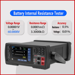 Battery lmpedance Tester Benchtop 0.0001mΩ ~ 3.3000kΩ 0.00001V ~ 60.0000V / 200.000V Calibration Function Resistance Meter Battery Tester
