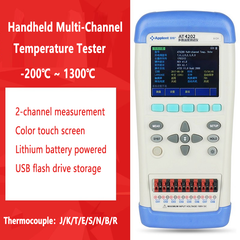 Handheld Multi-Channel Temperature Tester 2-Channel 4-Channel 8-Channel -200°C ~ 1300°C with USB Interface 2.8-inch color touch screen
