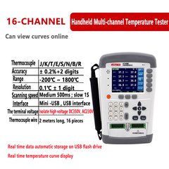 8 channels 16 channels Handheld Multi-Channel Temperature Tester - 200°C ~ 1800°C accuracy ±0.2% ± 2 digits Handheld Temperature Logger