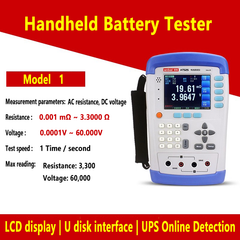 Battery Voltage Internal Resistance Tester 0.001 mΩ ~ 3.3000Ω 60V 200V UPS online detection U disk interface battery comprehensive tester
