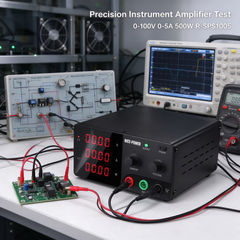 Analog Signal Conditioning Board Testing with R-SPS1005 Regulated DC Supply 0-100V 0-5A 500W