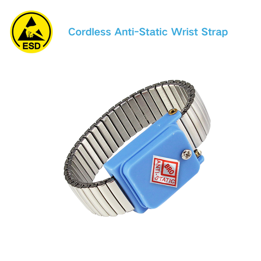 Bracelet antistatique sans fil – Bleu, 1 MΩ, pour appareils électroniques et salles blanches sensibles à l'électricité statique