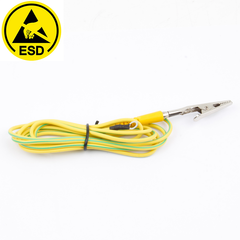 Lot de dix câbles de mise à la terre antistatiques avec clip et boucle Câble de haute qualité