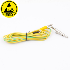 Lot de dix câbles de mise à la terre antistatiques avec clip et boucle Câble de haute qualité