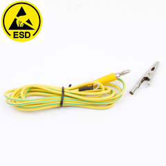 Lot de dix câbles de mise à la terre antistatiques avec clip et boucle Câble de haute qualité