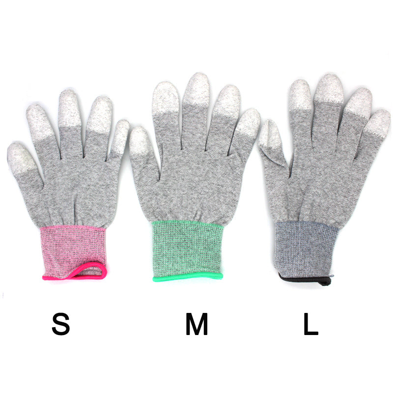 Anti static gloves M*2 for printing and packaging industry