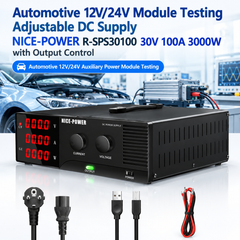 Automotive 12V/24V Module Testing Adjustable DC Supply NICE-POWER R-SPS30100 30V 100A 3000W with Output Control