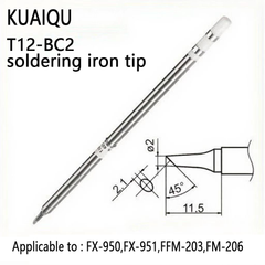 Pointe de fer à souder T12-BC2 à chaud, noyau chauffant à pointe en fer à cheval, chauffage interne à température constante 