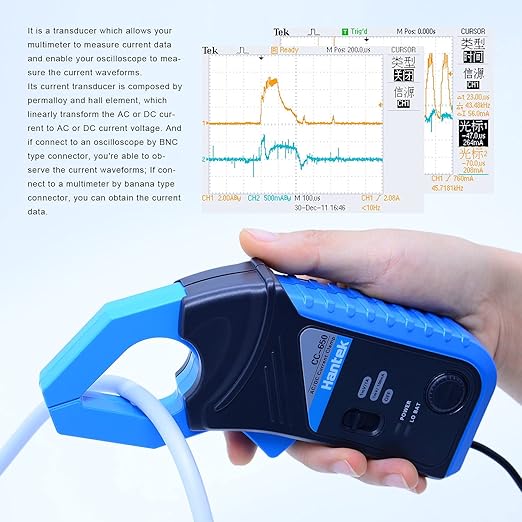 Hantek CC-650 AC/DC Max. 20 kHz 20mA to 650A DC Current Clamp Meter Multimeter with BNC Connector