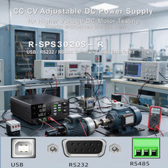 CC CV Adjustable DC Power Supply for Higher Voltage DC Motor Testing KUAIQU R-SPS6010S 60V 10A 600W