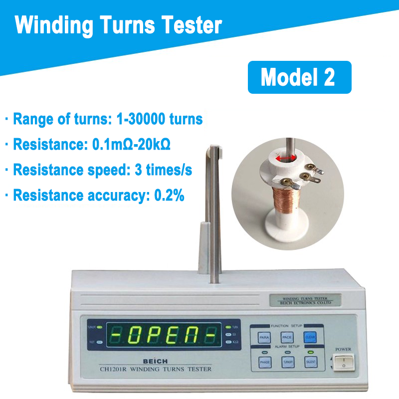 Testeur de tours de bobine 0-30000 tours pour tester les bobines d'enroulement haute précision vitesse rapide affichage LED 6 bits Testeur de nombre de bobines
