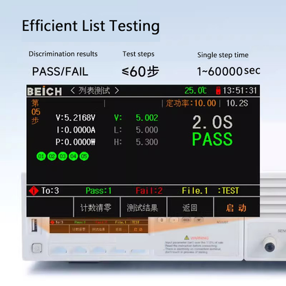 500kHz program-controlled DC electronic load 500V 60A 120A 600W 900W 1200W High-precision Multifunction Battery Capacity Tester