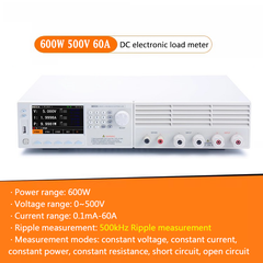 500kHz program-controlled DC electronic load 500V 60A 120A 600W 900W 1200W High-precision Multifunction Battery Capacity Tester