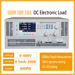 3000W 150V 500V 240A 500kHz DC Electronic Load tester Programmable Intelligent Ripple 0.05% Accuracy Battery Tester Load Meter
