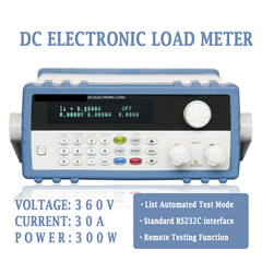 DC electronic load 30A 360V 150W  300W Battery Capacity Tester High-Accuracy Resolution Electronic Load Meter Standard RS232C interface