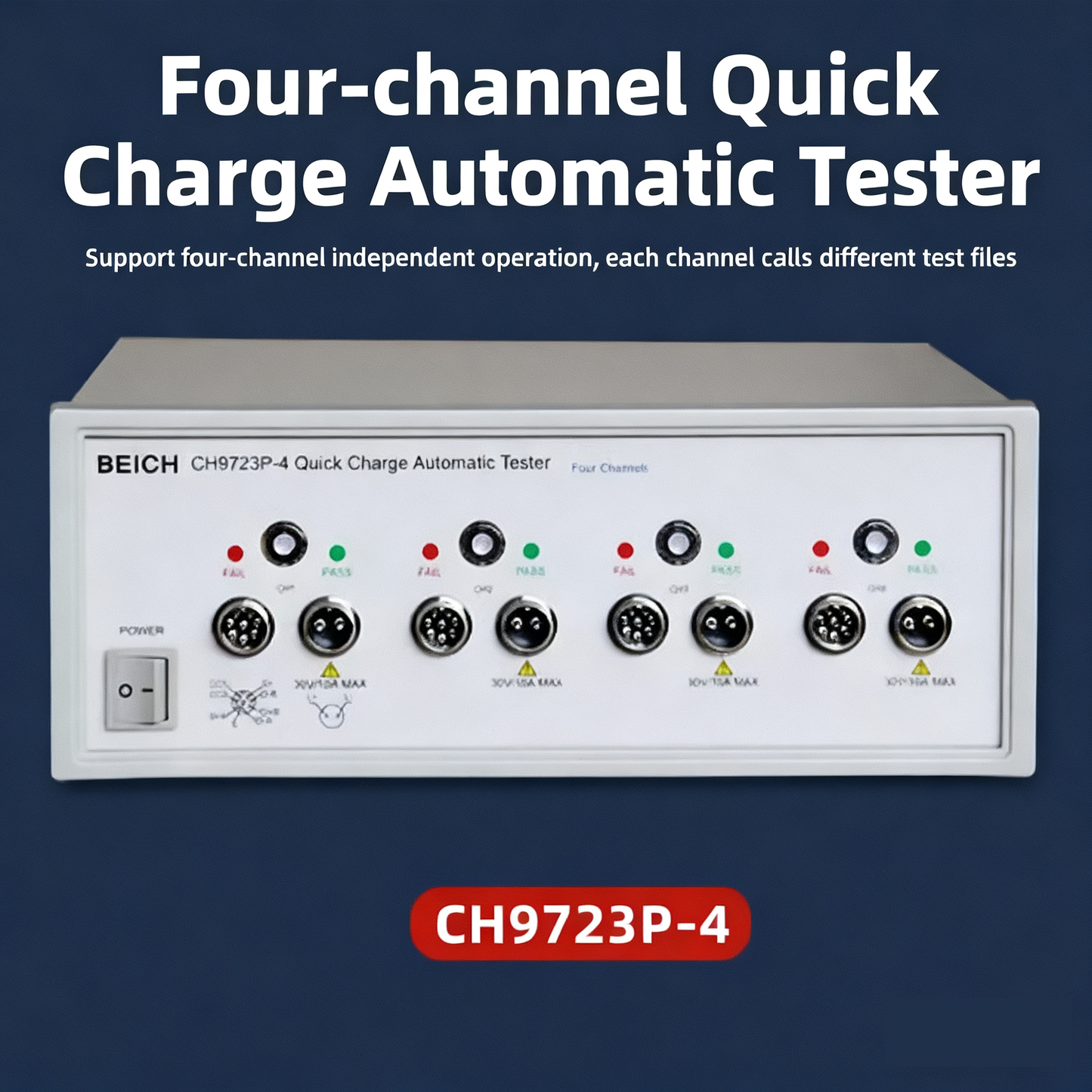 4 - channel Fast Charging Automatic Tester 100W 25V 10A with High performance ARM processor Battery discharge test, dynamic test, list test