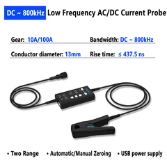 Low Frequency AC/DC Current Probe DC 800kHz 2.5MHz 10A 100A gear BNC interface Universally Compatible Oscilloscope Current Probe