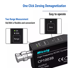 Current Probe High Frequency 50MHz 100MHz 6A 30A AC/DC Current Probe Dual Range BNC Universally Compatible Oscilloscope Adapter power supply