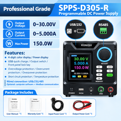 Robotics Power Supply,0-30V 5A Adjustable DC Bench Power Supply with Color LCD Digital Display