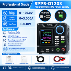 SPPS-D1203 120V 3A 360W Scientific Instrument Power Supply, Laboratory DC Power Supply for Research Equipment
