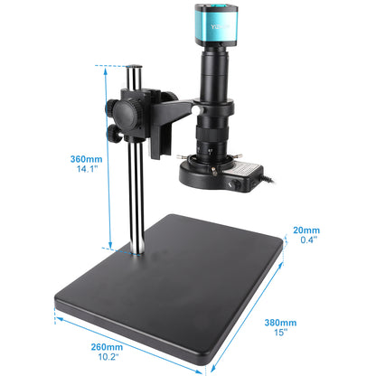 D180X-XHU4002 Digital Microscope, 180X Zoom, 48MP, 4K HDMI USB TF, Remote Control for Lab & Maintenance