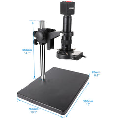 Microscopio digital YIZHAN de 13 MP con lente de 180X, salida HDMI y VGA, control inalámbrico para inspecciones.