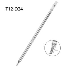 Pointes de fer à souder de rechange électriques T12 T12-DC24 FX950/FX951, élément chauffant à température constante en forme de tête plate 