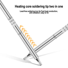 Pointes de fer à souder de rechange électriques T12 T12-DC24 FX950/FX951, élément chauffant à température constante en forme de tête plate 