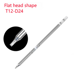 Pointes de fer à souder de rechange électriques T12 T12-DC24 FX950/FX951, élément chauffant à température constante en forme de tête plate 