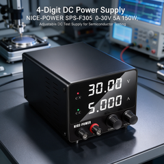 4-Digit DC Power Supply NICE-POWER SPS-F305 0-30V 5A 150W, Adjustable DC Test Supply for Semiconductor Testing