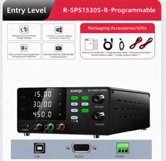 KUAIQU High Power Adjustable DC Power Supply 15V/30V/60V 10A/20A/30A with Memory Presets