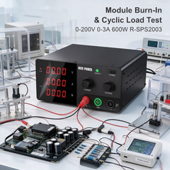 DC Bench Power Supply for Electronic Module Reliability Testing, 200V 3A 600W, NICE-POWER R-SPS2003