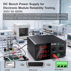 DC Bench Power Supply for Electronic Module Reliability Testing, 200V 3A 600W, NICE-POWER R-SPS2003