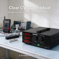 DC Busbar Testing Power Source NICE-POWER R-SPS3080 30V 80A 2400W with Constant Voltage/Current Indicators