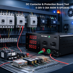 DC Distribution Board Validation with NICE-POWER R-SPS3030 Bench Power Supply 30V 30A 900W