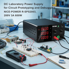 DC Laboratory Power Supply for Circuit Prototyping and Debugging, NICE-POWER R-SPS2003, 200V 3A 600W