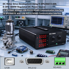 DC Motor Drive Development Using R-SPS3060 0-60A 0-30V 1800W Regulated DC Power Source