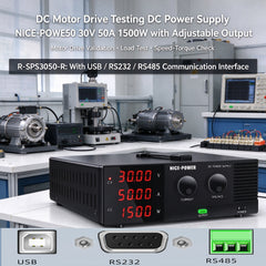 DC Motor Drive Testing DC Power Supply NICE-POWER R-SPS3050 30V 50A 1500W with Adjustable Output