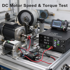 DC Motor Testing with High Power KUAIQU 0-30V 0-30A 900W R-SPS3030S Bench Power Supply with CC CV