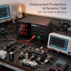 DC Power Conditioning Circuit Evaluation with NICE-POWER R-SPS12010 Adjustable DC Power Source 120V 10A 1200W