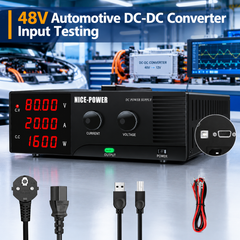 DC Test Supply for 48V Auxiliary Power System Testing NICE-POWER R-SPS8020 0-80V 0-20A 1600W with CV/CC Indicators