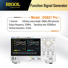 Generador de señales de función RIGOL DG821 Pro DG822 Pro DG852 Pro Generador de señales ajustable 25 MHz 50 MHz 625 MSa/s Medidor de frecuencia 