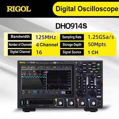 RIGOL DHO914 DHO914S 4Channel 125MHz Digital Oscilloscope 12 Bit 1.25GSa/Sec 50MPts Depth Digital Storage Oscilloscope