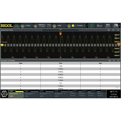 RIGOL Digital Oscilloscope DHO924 DHO924S Storage Oscilloscope Desktop 50Mpts Memory Depth 250MHz Support Type-C power supply