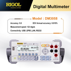 Multímetro digital RIGOL DM3058 DM3058E, precisión de 0,015 % DCV, precisión de 5,5 dígitos, USB, GPIB, LAN, RS232, multifunción, recargable 