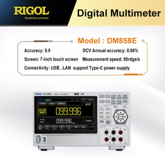 Multímetro digital RIGOL DM858E DN858 Pantalla digital de escritorio Multímetro multipropósito de 5 ½ dígitos Detector profesional Probador automático de multímetro 